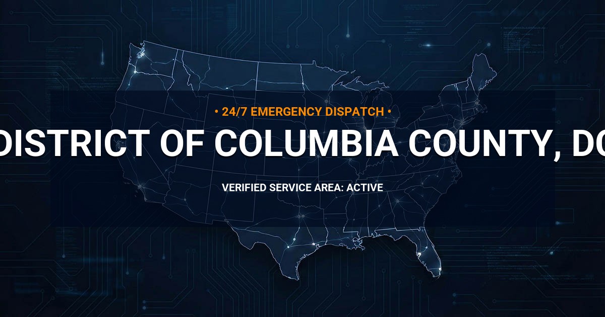 Emergency Plumbing Dispatch Map for District of Columbia County Plumbing Logistics