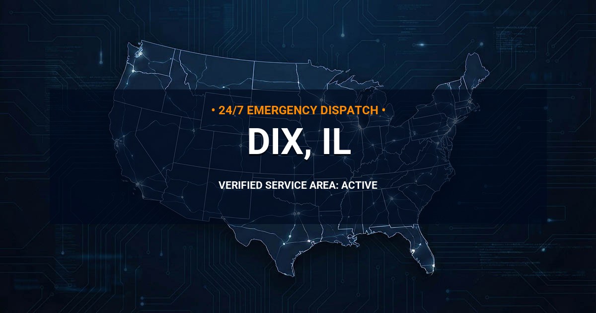Emergency Plumbing Dispatch Map for Plumbing Services: Dix, IL