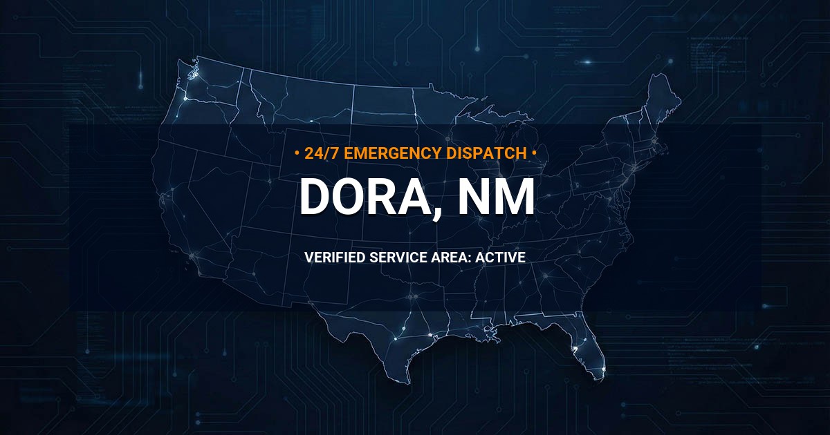 Emergency Plumbing Dispatch Map for Plumbing Services: Dora, NM
