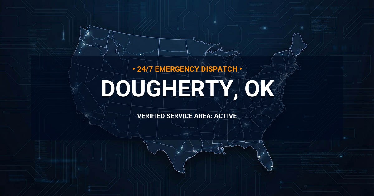 Emergency Plumbing Dispatch Map for Plumbing Services: Dougherty, OK