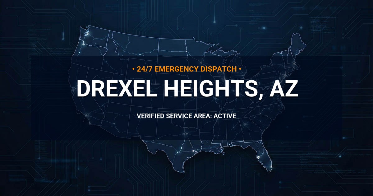 Emergency Plumbing Dispatch Map for Plumbing Services: Drexel Heights, AZ