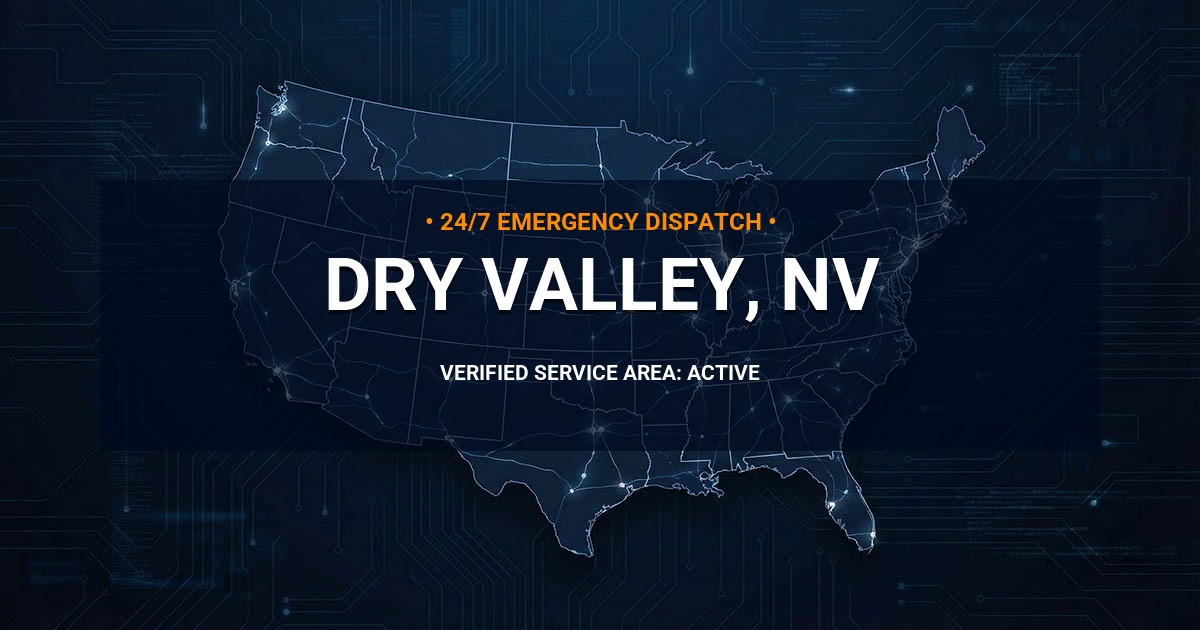 Emergency Plumbing Dispatch Map for Plumbing Services: Dry Valley, NV
