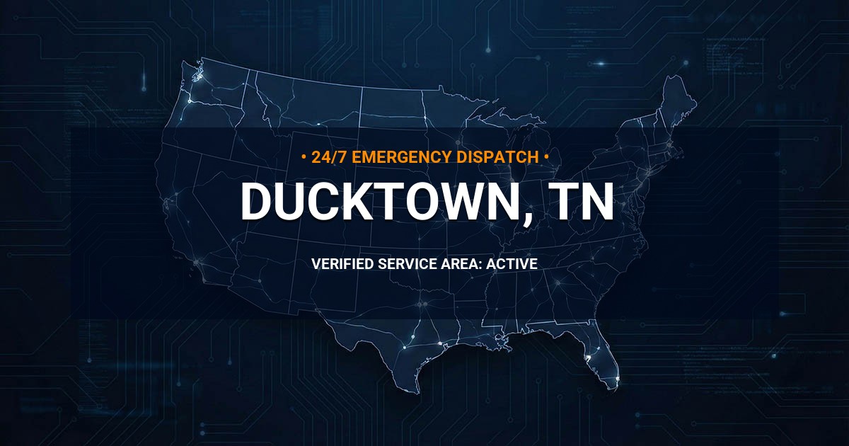 Emergency Plumbing Dispatch Map for Plumbing Services: Ducktown, TN