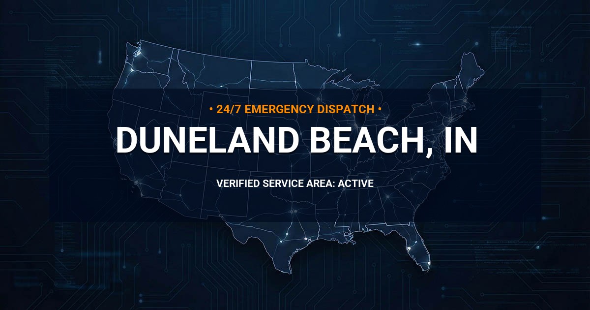 Emergency Plumbing Dispatch Map for Plumbing Services: Duneland Beach, IN