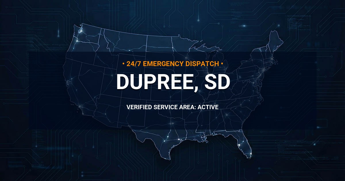Emergency Plumbing Dispatch Map for Plumbing Services: Dupree, SD