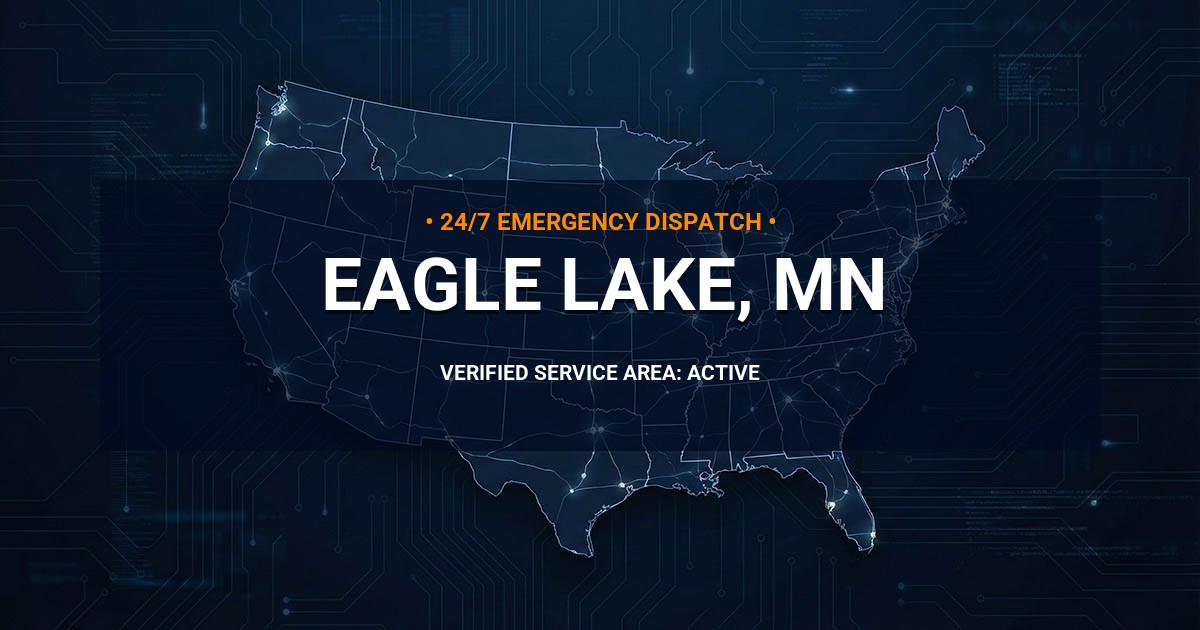 Emergency Plumbing Dispatch Map for Plumbing Services: Eagle Lake, MN