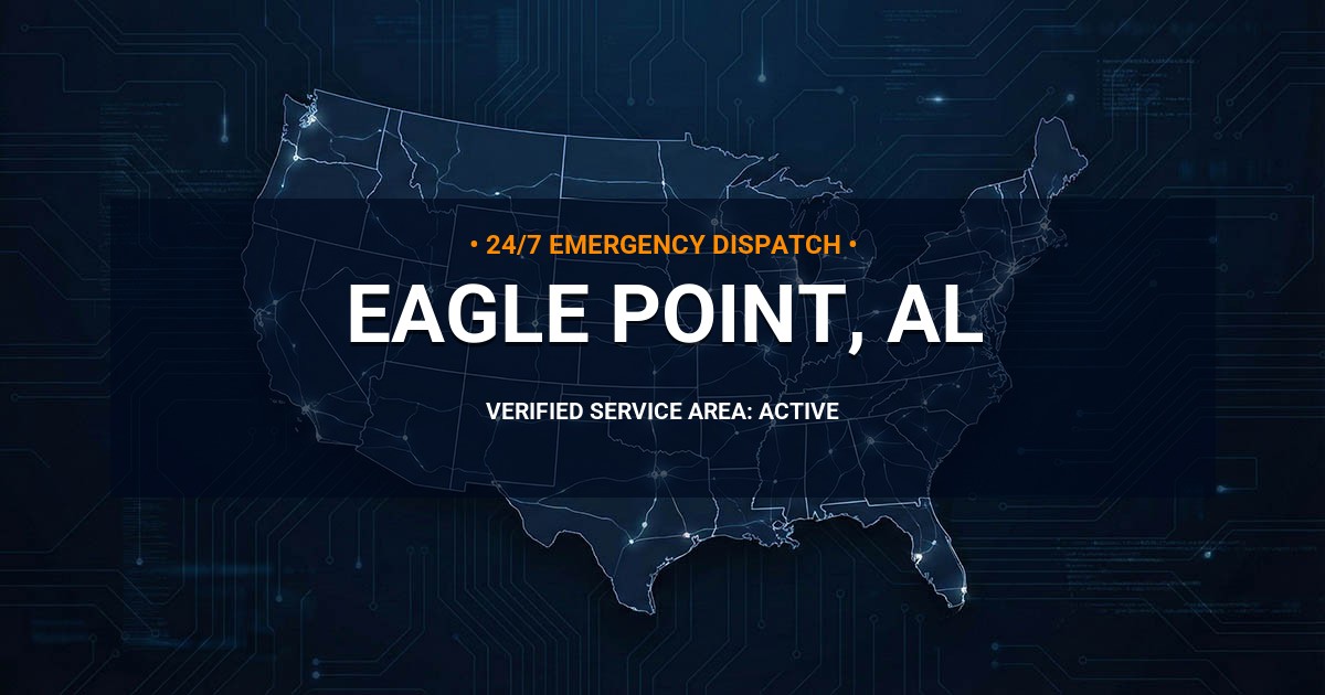 Emergency Plumbing Dispatch Map for Plumbing Services: Eagle Point, AL