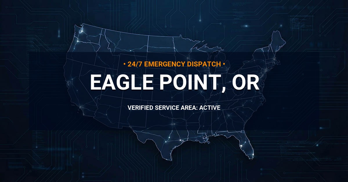 Emergency Plumbing Dispatch Map for Plumbing Services: Eagle Point, OR