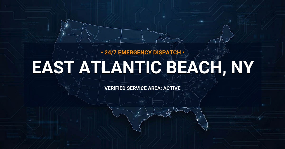Emergency Plumbing Dispatch Map for Plumbing Services: East Atlantic Beach, NY