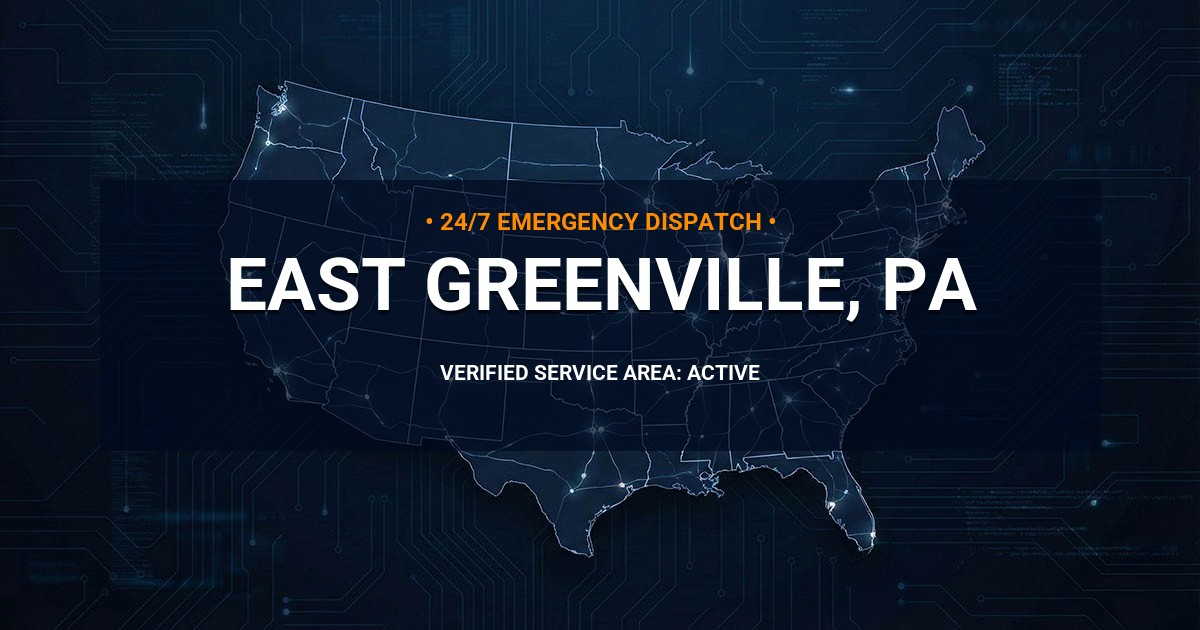 Emergency Plumbing Dispatch Map for Plumbing Services: East Greenville, PA