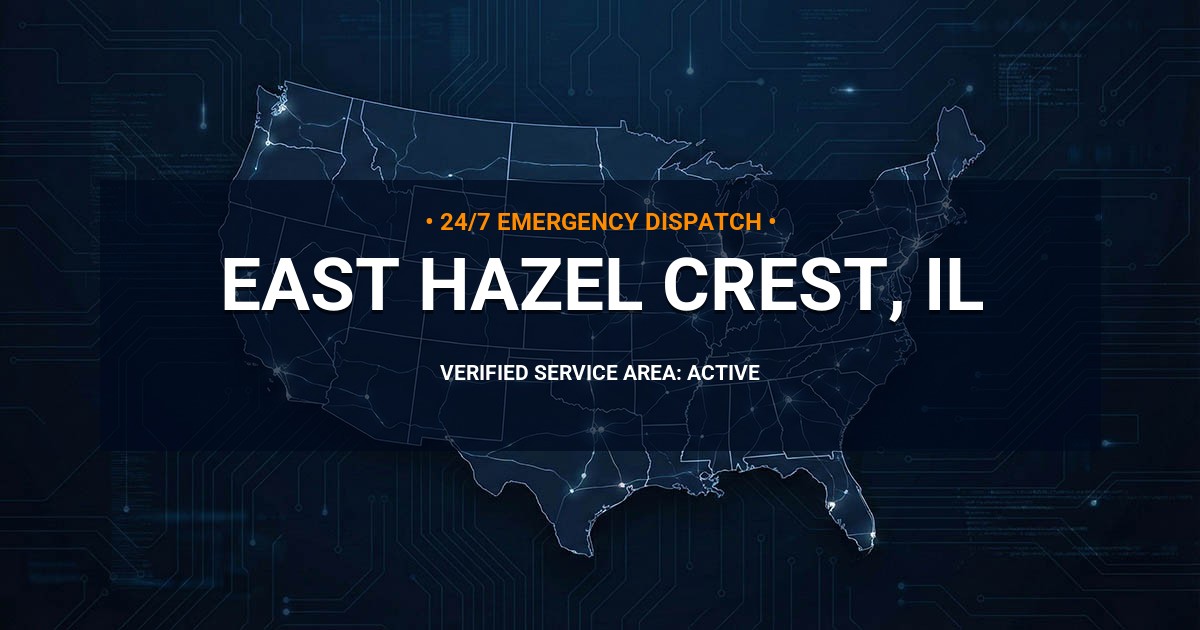 Emergency Plumbing Dispatch Map for Plumbing Services: East Hazel Crest, IL