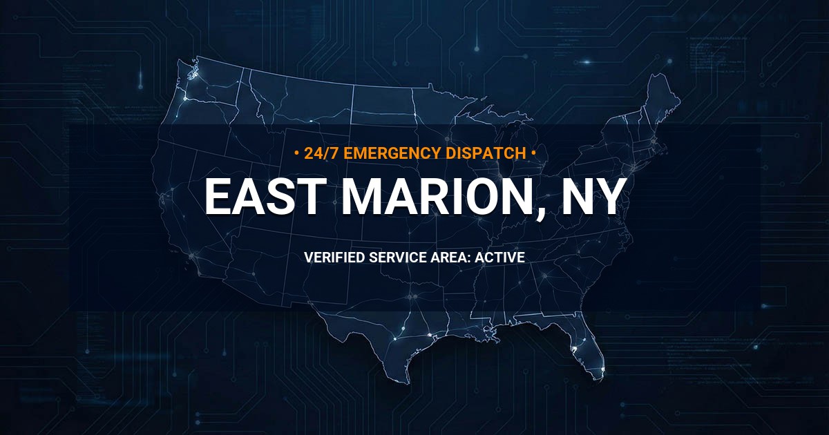 Emergency Plumbing Dispatch Map for Plumbing Services: East Marion, NY