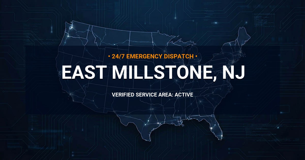 Emergency Plumbing Dispatch Map for Plumbing Services: East Millstone, NJ