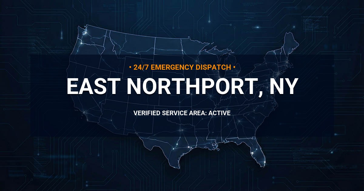 Emergency Plumbing Dispatch Map for Plumbing Services: East Northport, NY