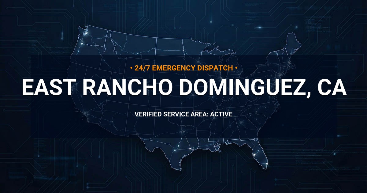 Emergency Plumbing Dispatch Map for Plumbing Services: East Rancho Dominguez, CA