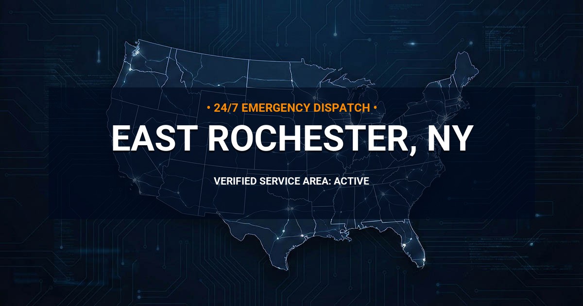 Emergency Plumbing Dispatch Map for Plumbing Services: East Rochester, NY