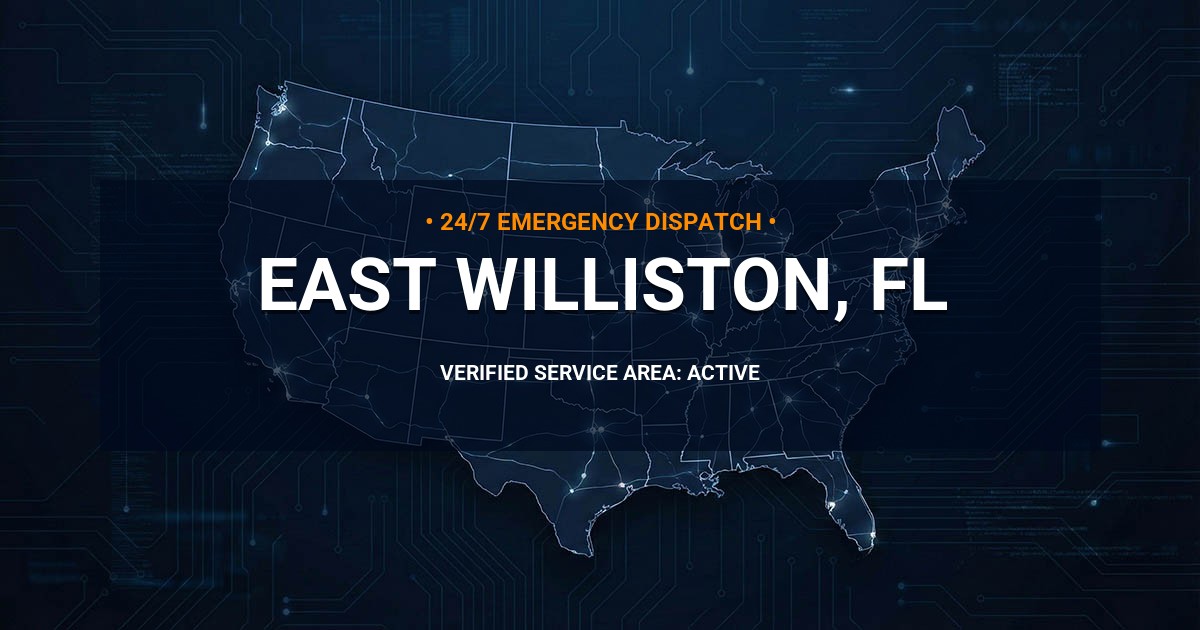 Emergency Plumbing Dispatch Map for Plumbing Services: East Williston, FL