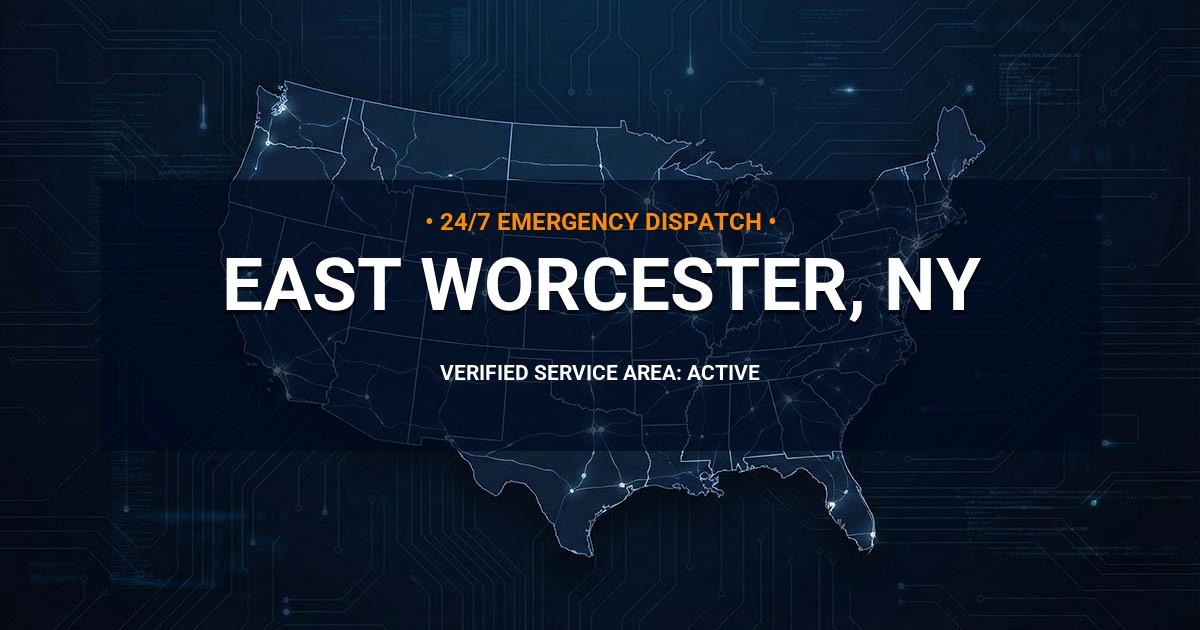 Emergency Plumbing Dispatch Map for Plumbing Services: East Worcester, NY