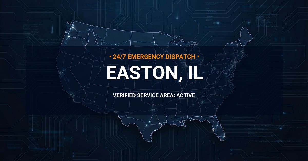Emergency Plumbing Dispatch Map for Plumbing Services: Easton, IL