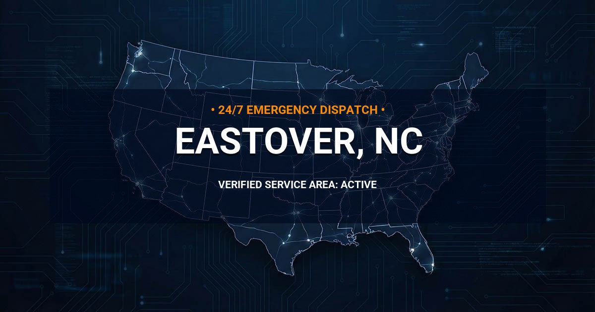 Emergency Plumbing Dispatch Map for Plumbing Services: Eastover, NC