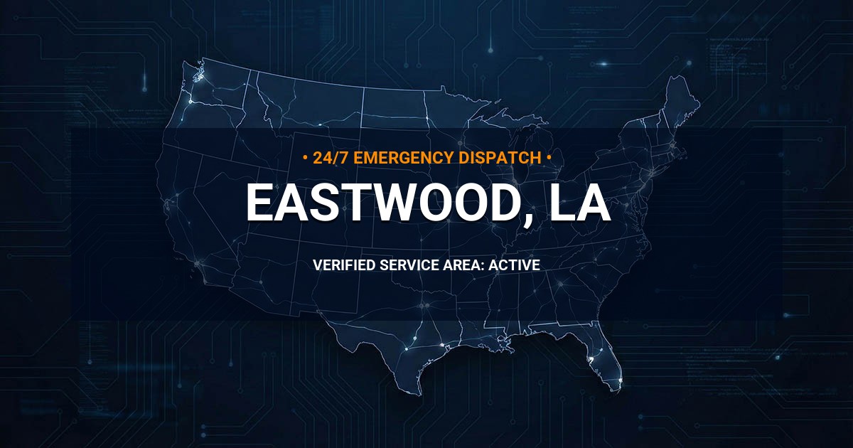 Emergency Plumbing Dispatch Map for Plumbing Services: Eastwood, LA