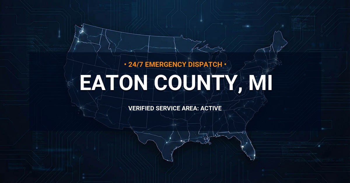 Emergency Plumbing Dispatch Map for Eaton County Plumbing Logistics
