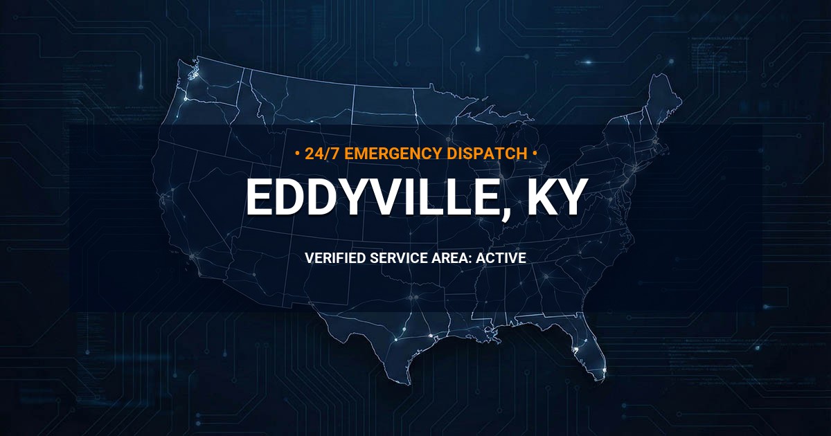 Emergency Plumbing Dispatch Map for Plumbing Services: Eddyville, KY