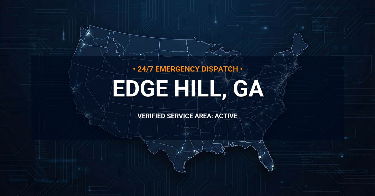 Emergency Plumbing Dispatch Map for Plumbing Services: Edge Hill, GA