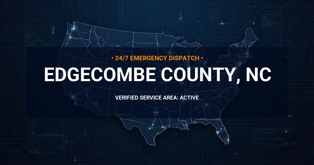 Emergency Plumbing Dispatch Map for Edgecombe County Plumbing Logistics