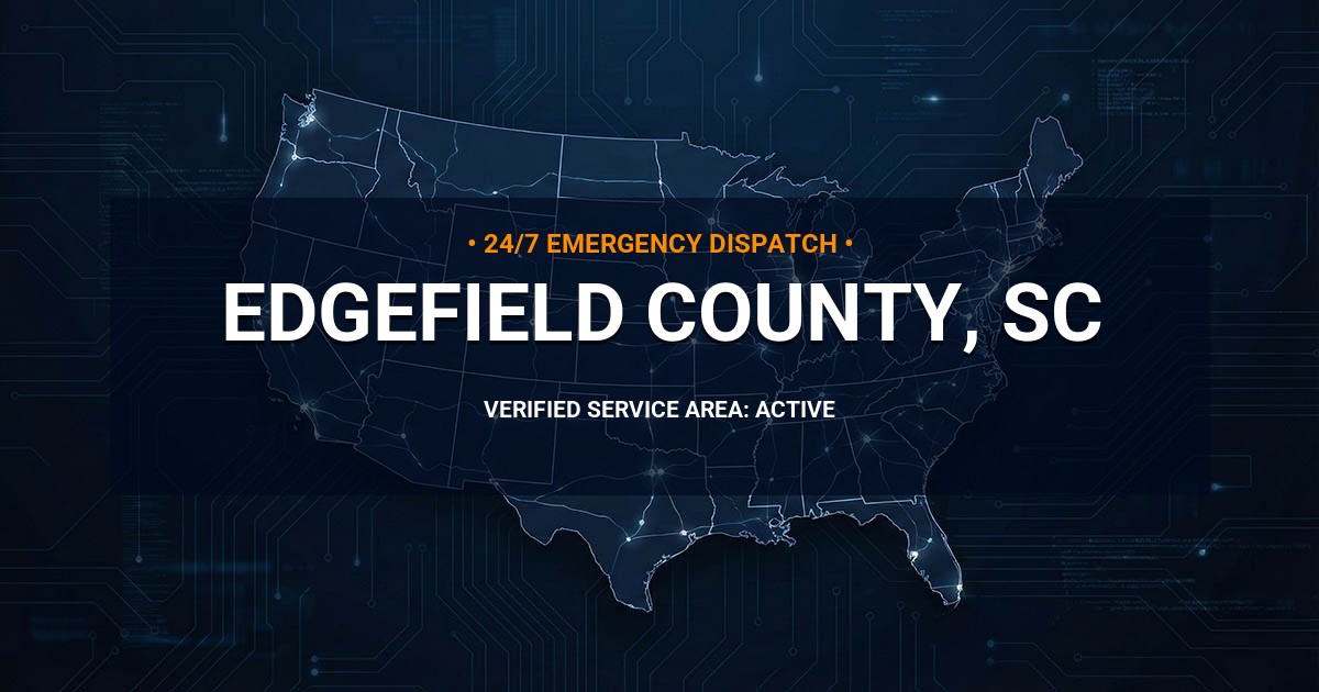 Emergency Plumbing Dispatch Map for Edgefield County Plumbing Logistics