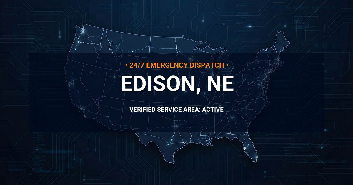 Emergency Plumbing Dispatch Map for Plumbing Services: Edison, NE