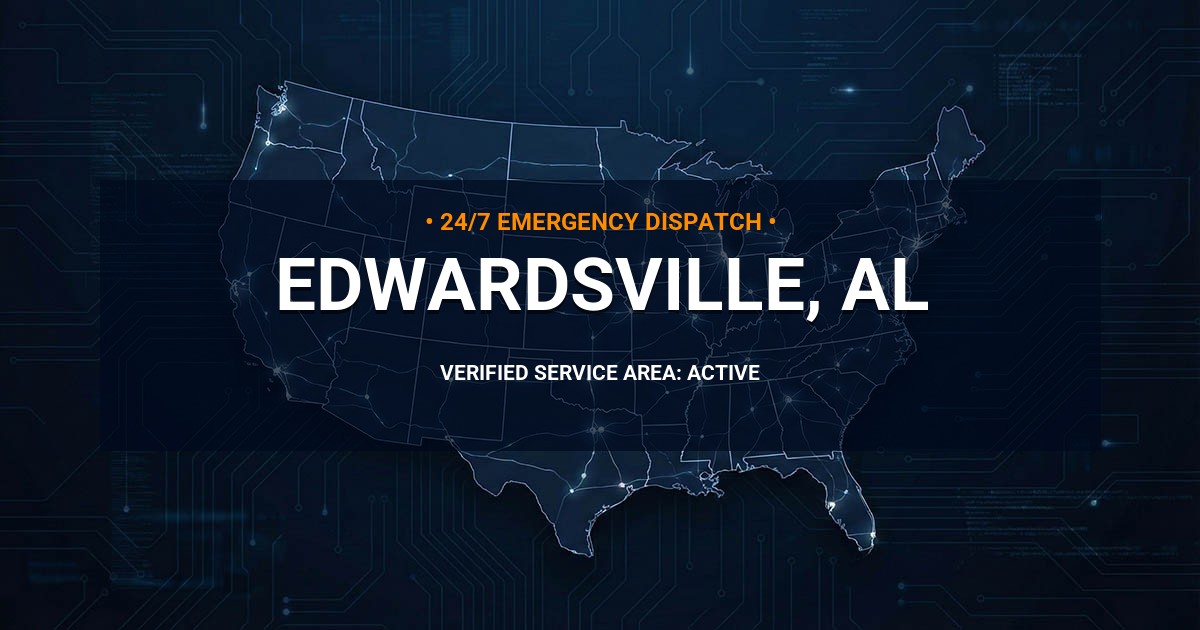Emergency Plumbing Dispatch Map for Plumbing Services: Edwardsville, AL