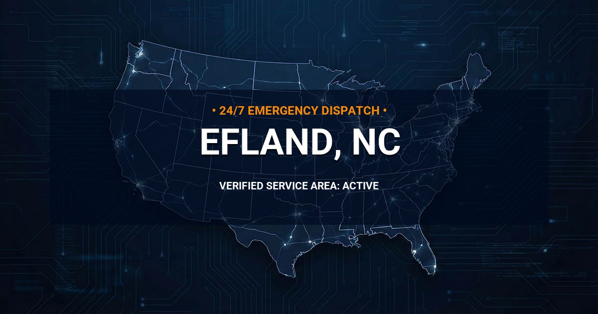 Emergency Plumbing Dispatch Map for Plumbing Services: Efland, NC