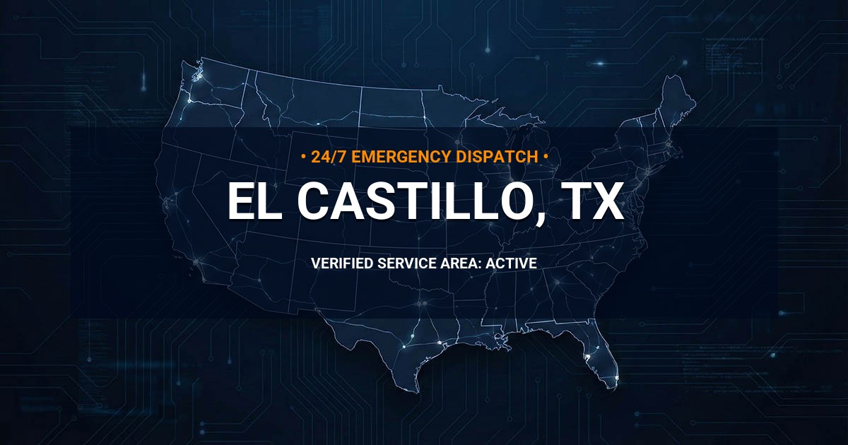 Emergency Plumbing Dispatch Map for Plumbing Services: El Castillo, TX