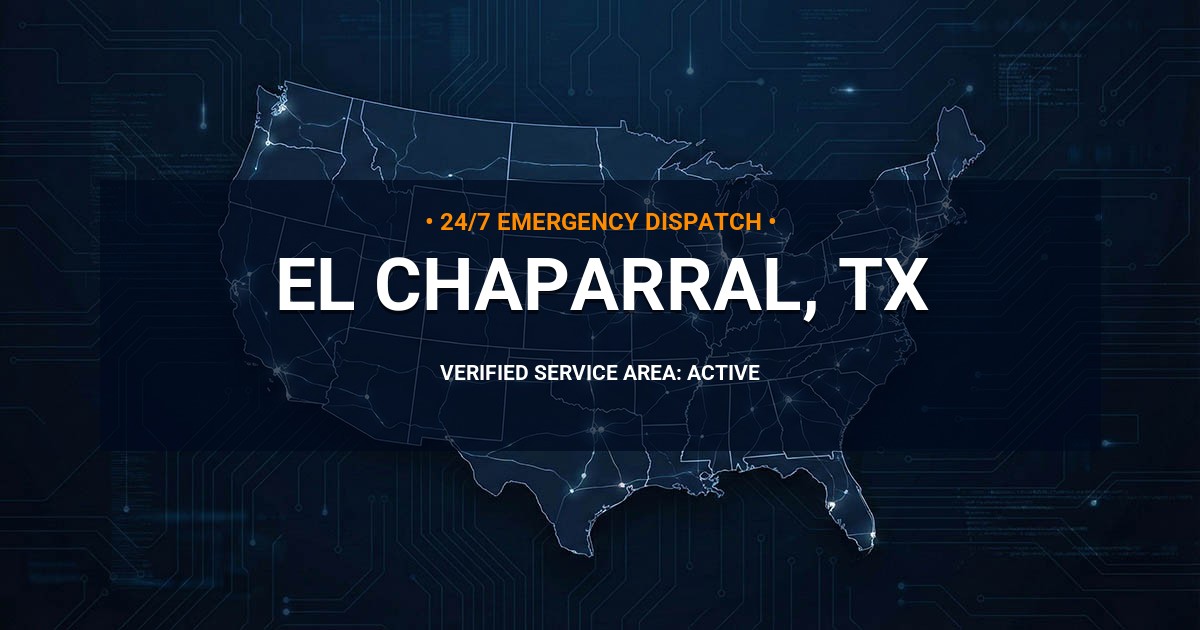Emergency Plumbing Dispatch Map for Plumbing Services: El Chaparral, TX