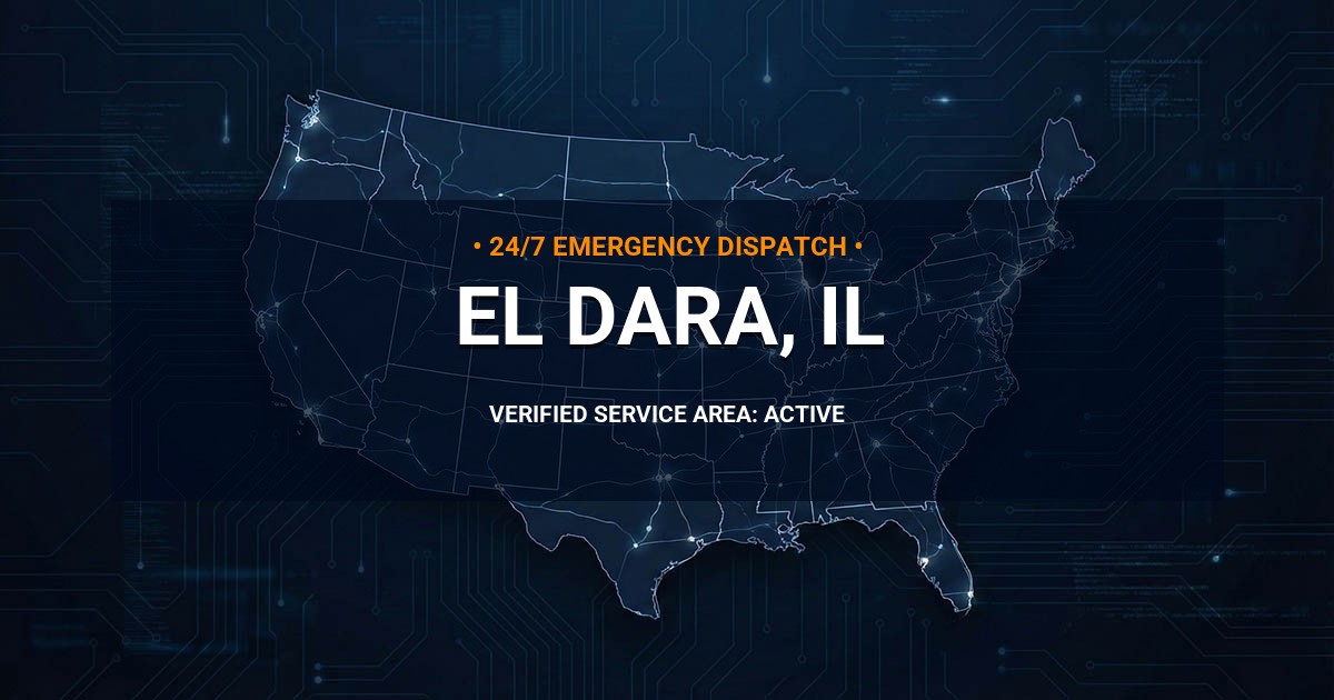 Emergency Plumbing Dispatch Map for Plumbing Services: El Dara, IL