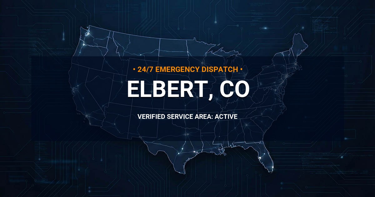 Emergency Plumbing Dispatch Map for Plumbing Services: Elbert, CO