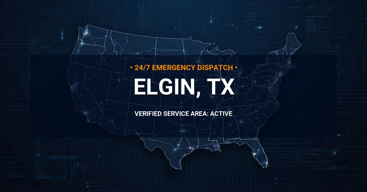 Emergency Plumbing Dispatch Map for Plumbing Services: Elgin, TX