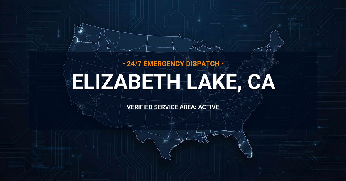 Emergency Plumbing Dispatch Map for Plumbing Services: Elizabeth Lake, CA