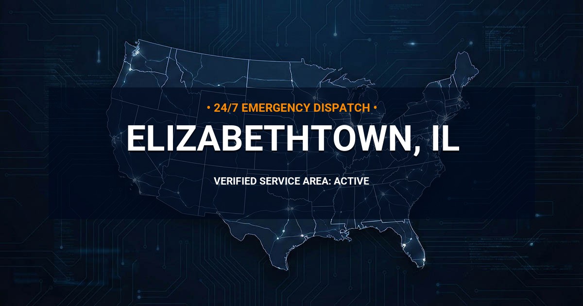 Emergency Plumbing Dispatch Map for Plumbing Services: Elizabethtown, IL
