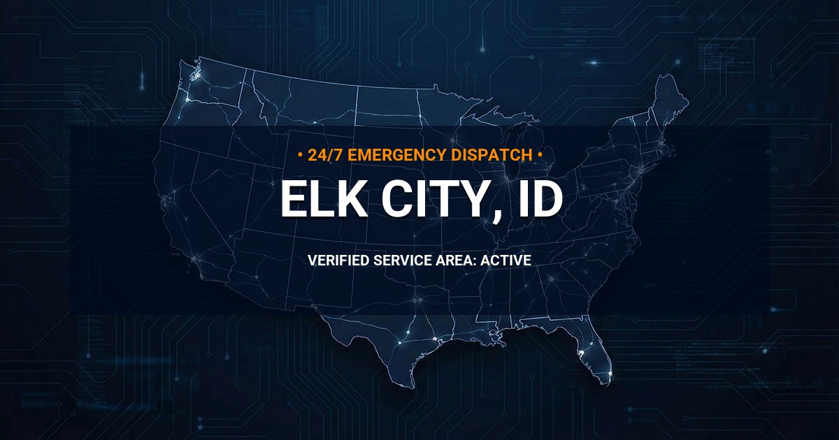 Emergency Plumbing Dispatch Map for Plumbing Services: Elk City, ID