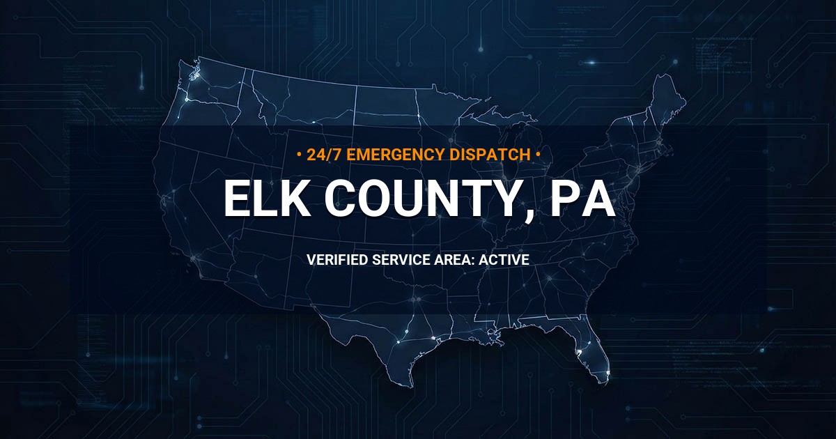Emergency Plumbing Dispatch Map for Elk County Plumbing Logistics