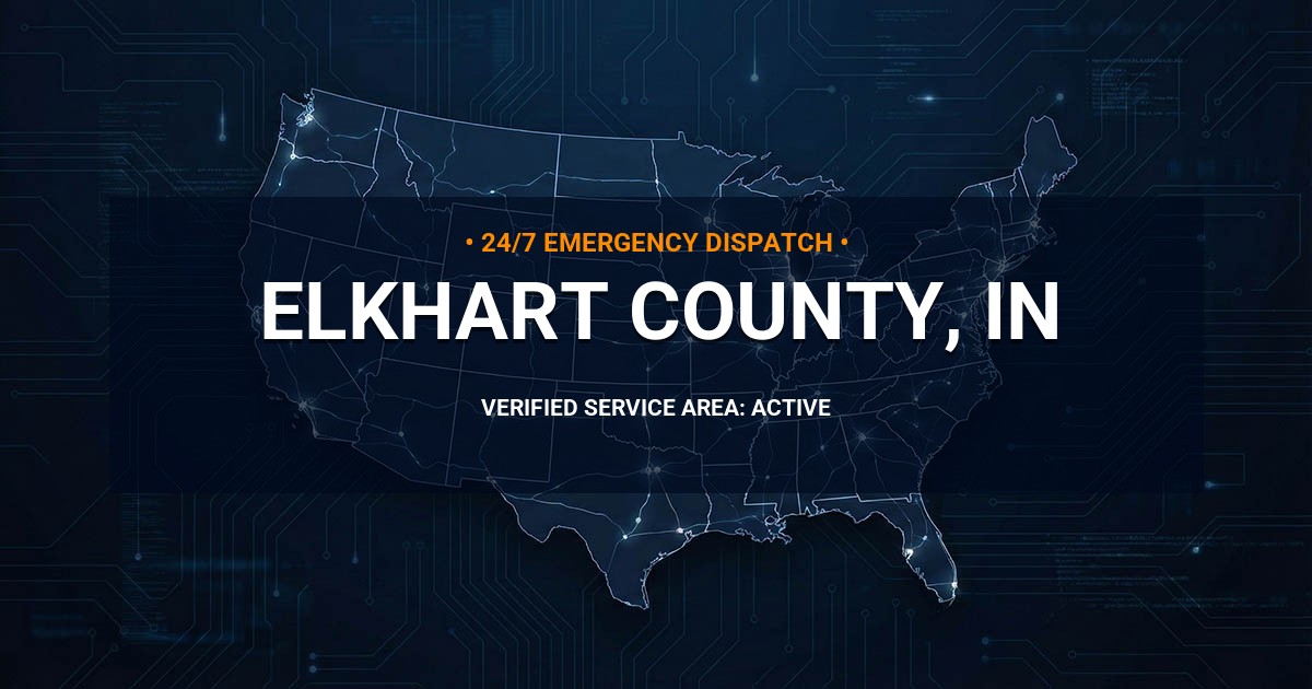 Emergency Plumbing Dispatch Map for Elkhart County Plumbing Logistics