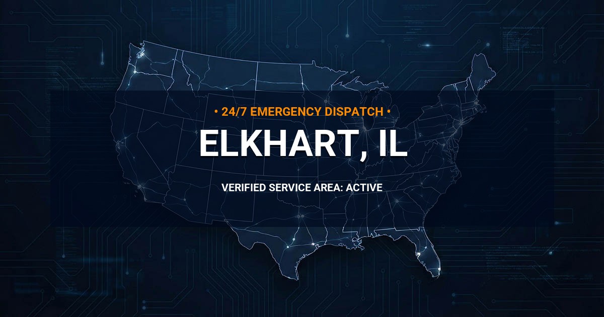 Emergency Plumbing Dispatch Map for Plumbing Services: Elkhart, IL