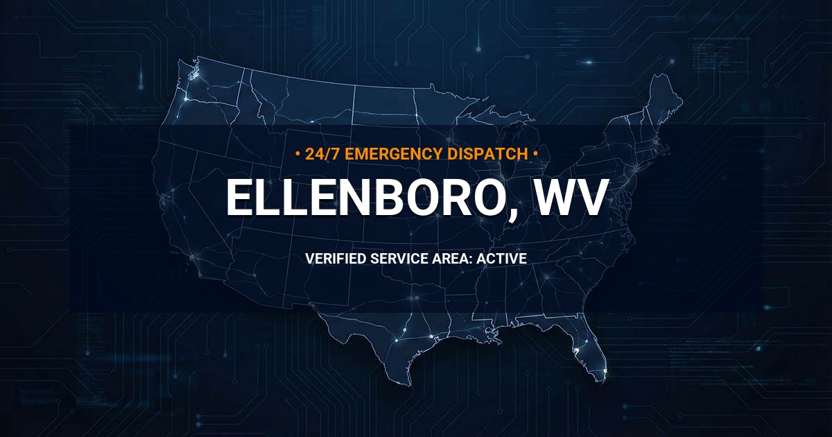 Emergency Plumbing Dispatch Map for Plumbing Services: Ellenboro, WV