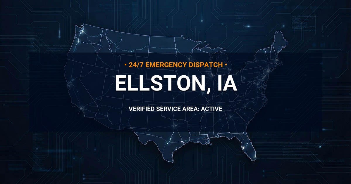 Emergency Plumbing Dispatch Map for Plumbing Services: Ellston, IA