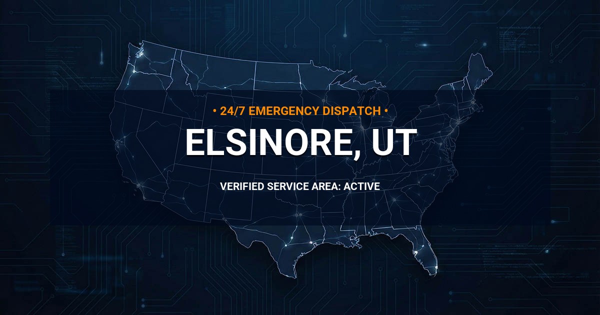 Emergency Plumbing Dispatch Map for Plumbing Services: Elsinore, UT