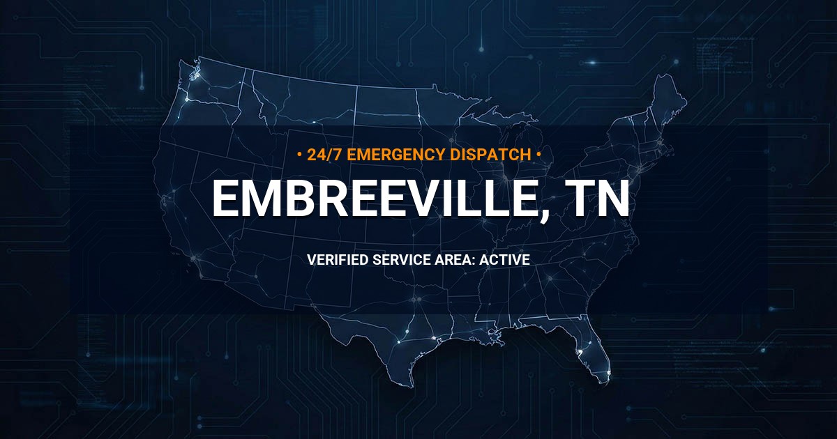 Emergency Plumbing Dispatch Map for Plumbing Services: Embreeville, TN