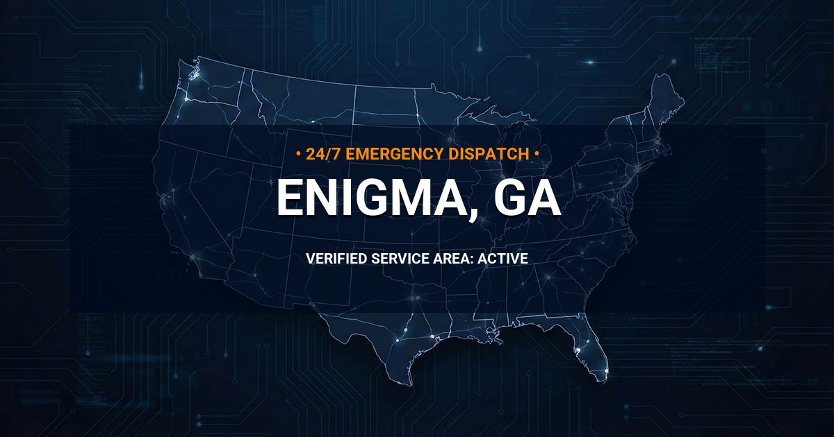 Emergency Plumbing Dispatch Map for Plumbing Services: Enigma, GA