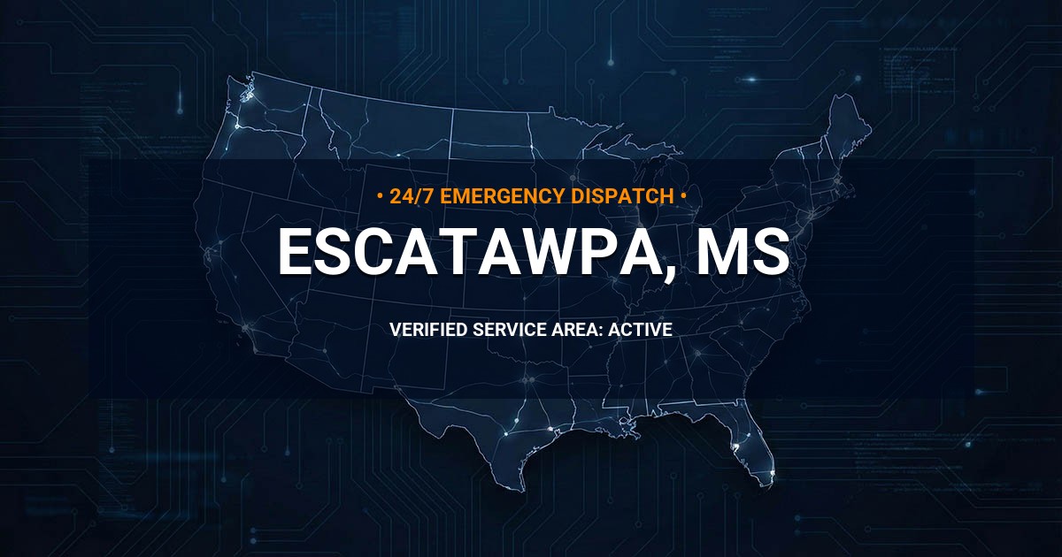 Emergency Plumbing Dispatch Map for Plumbing Services: Escatawpa, MS